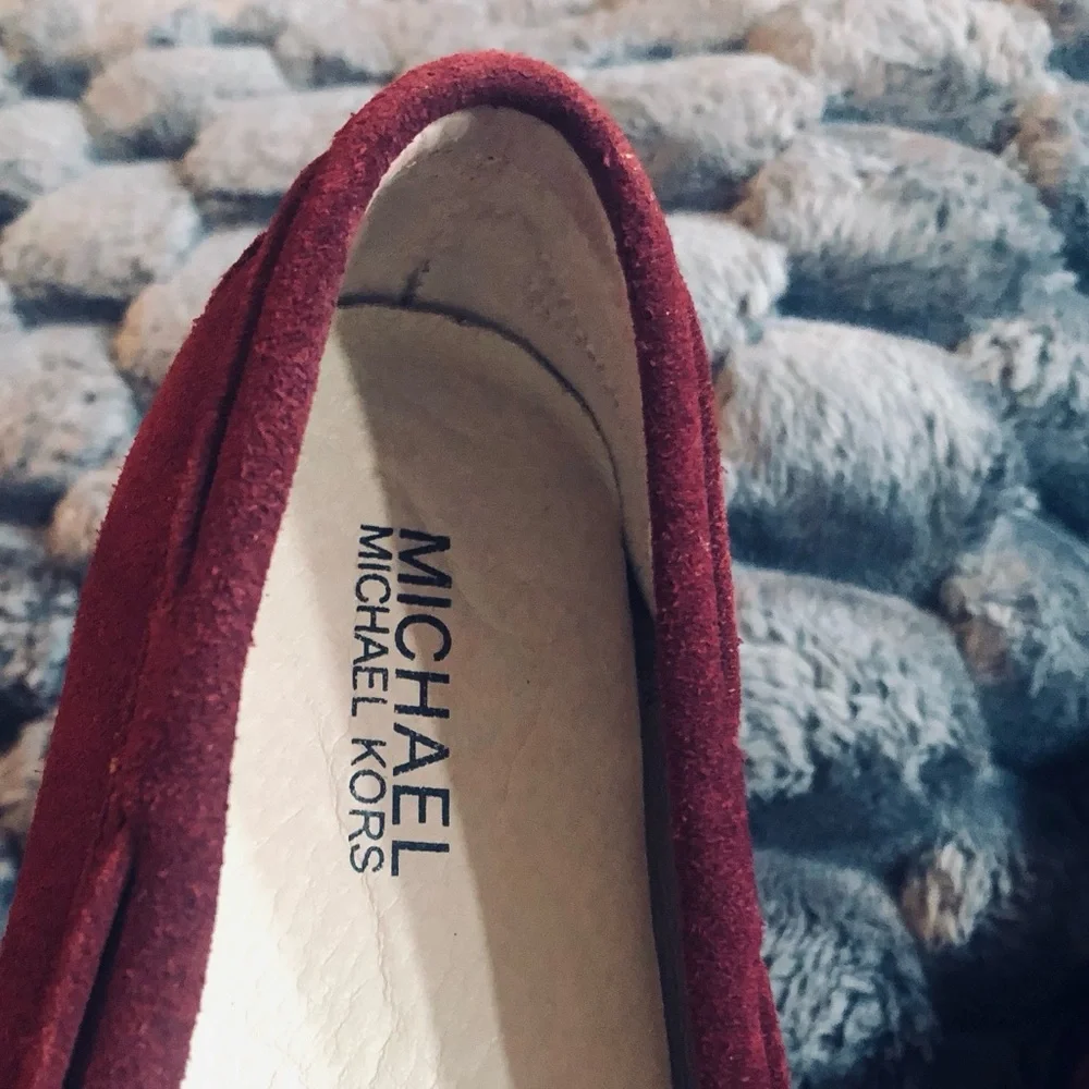 Michael Kors Daisy Moc Women US 7 Merlot Suede Loafer - Picture 2 of 8